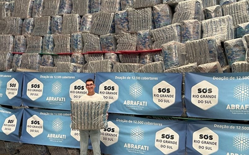 Abrafati envia doação de 12,5 mil cobertores ao Rio Grande do Sul